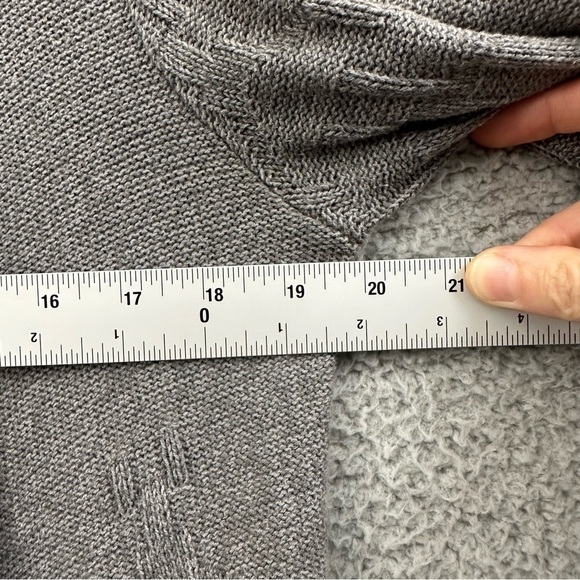 Staring At Stars Long Sleeve Open Front Draped Cardigan Gray Knit Women's Medium - Picture 7 of 8